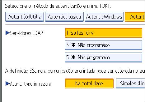 Pode especificar o intervalo de endereços IPv4 aos quais se aplica esta definição e se se aplica ou não aos interfaces paralelos e USB.