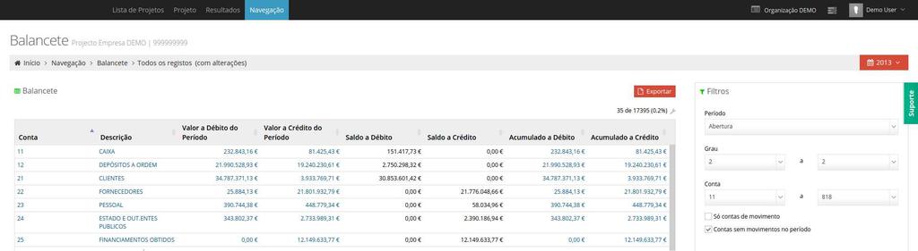 Explorações Explorações Tal como os filtros rápidos, permitem selecionar a informação de uma