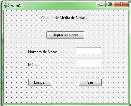 Exercício 06 Fazer um projeto em Lazarus que calcula a Média das Provas de uma disciplina em que não se conhece de antemão o