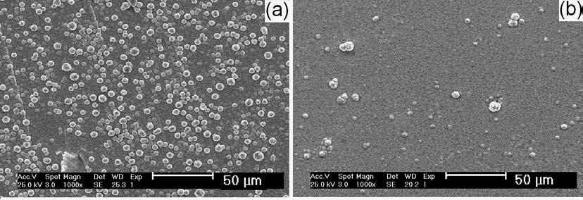 eletrodepósito obtido a partir de solução de AgNO 3 5,0 10-2 mol L -1 + EB Cu era dendrítico, com morfologia similar à do eletrodepósito de prata (Fig. 4.43(b)).