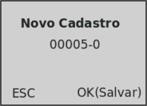 9. Se a coleta for bem sucedida, a tela abaixo será exibida. Clique em OK para concluir o cadastro.