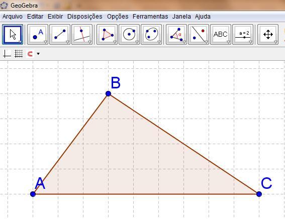 8 Atividade 9 Construindo polígonos 1. Limpe a tela de desenho; 2. Clique na ferramenta pontos ; 3. Clique na opção novo ponto e crie os pontos A, B, C, D e E seguindo o sentido horário; 4.