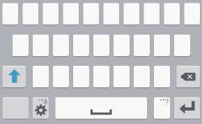 Informações básicas Inserir texto Layout do teclado Um teclado aparecerá automaticamente quando você inserir texto para enviar mensagens, criar notas e mais.