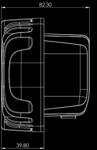 O flange de resfriamento na lateral da luz faz dela a opção ideal para instalação em situações nas quais há