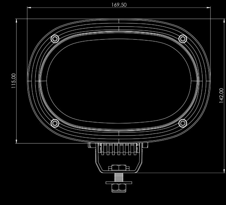 Carcaça: PA6 Material da lente: vidro IP IP 69K Número de peça Lâmpada H3 Tensão Suporte de montagem Parafuso de montagem Conector Padrão da lente DD-131-1 55 W 12 3 mm, em pé M1 DD-132-1 7 W 24 3