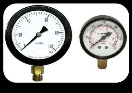 MANÔMETROS Manômetros Analógicos para uso geral, disponível em diferentes modelos e capacidades.