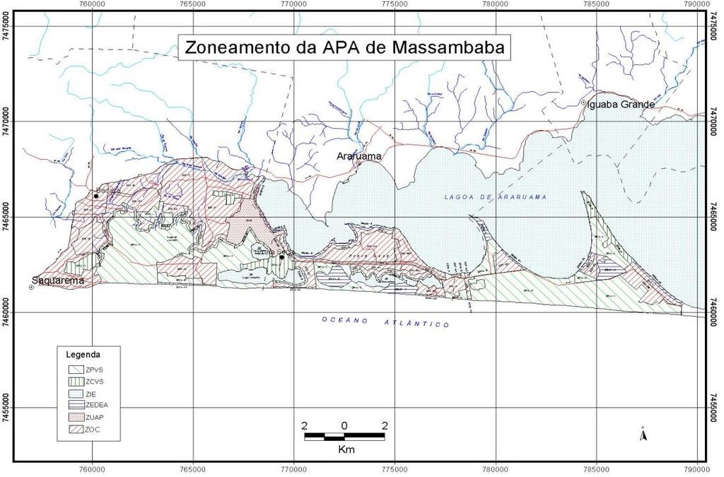 Fonte: Plano Diretor da APA de Massambaba FEEMA (2002) No ano de 2009, o governo estadual aprovou o Plano de Manejo da Área de Proteção Ambiental de Massambaba, através do decreto 41.