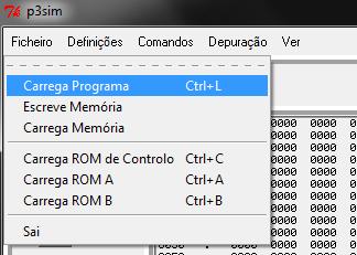 Mapa de memória: FFFFh JMP Inicio Dados Código 80DFh (Dummy) 8000h (VarTexto1) 006Bh (Halt) 0044h (Inicio) 0002h (LeCar) 0000h Utilize o simulador p3sim para testar e executar o programa.