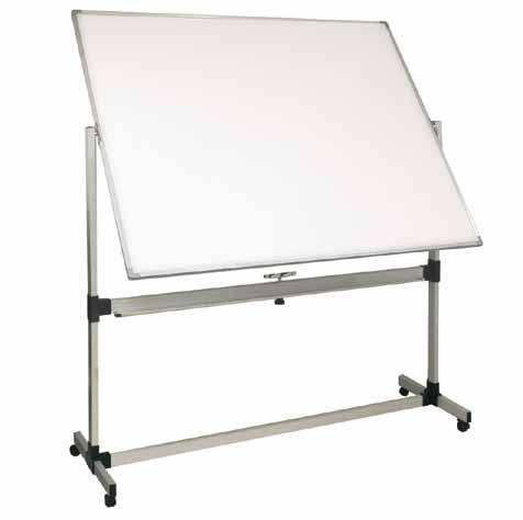 Flipchart equipped with adjustable height tripod. Surface is suitable for writing with dry wipe board markers. Colour black. Magnet attachable.