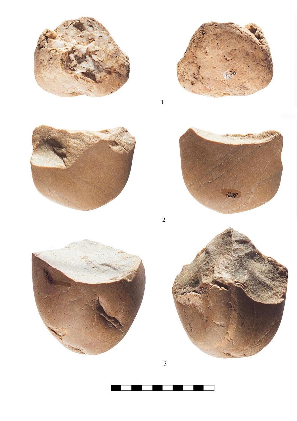 Figura 49: Seixos talhados da camada C1a 1.