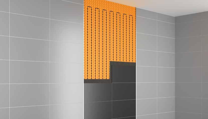 Calor da parede Schlüter -DITRA-HEAT-E é a solução inovadora para a climatização eléctrica de revestimentos de parede em cerâmica e pedra natural.