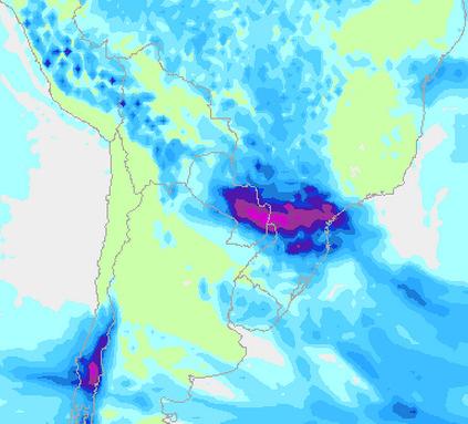 Conforme os modelos de previsão do tempo, o acumulado de chuva deve SUPERAR 200 milímetros neste período