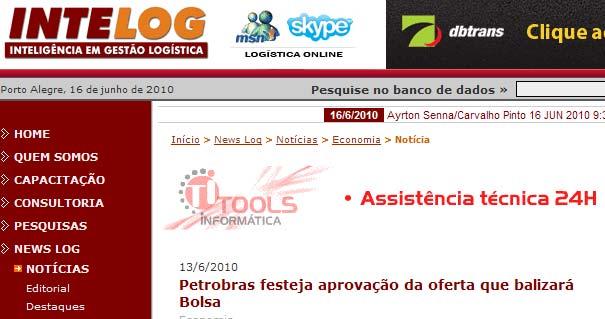 Data: domingo, 13 de junho de 2010 Site: InteLog Seção: Economia Petrobras festeja aprovação da oferta que balizará Bolsa O Senado aprovou na madrugada de terça para quarta-feira o projeto de