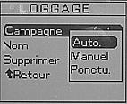 IV Os menus 11 Registo O menu registo permite registar os pontos de medição. Os pontos de medição são organizados em campanhas e podem ter diferentes origens : campanha temporal ou pontual.