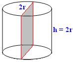 , 5 i) ase R², 5 (, ) R² R, ) aera ase, 5 5, ² 5, ii) (, )( ) 5, aera R, 5 7) No ciindro equiáero a aura possui a mesma medida do diâmero da ase Temos: sec ção sec