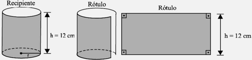 ) Qua é a aura de um ciindro reo de,5² de área da ase sendo a área aera o doro da área da ase?