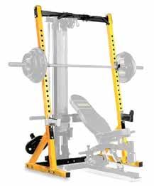 WB-HR14 - WORKBENCH BENCHES/RACKS Workbench Half Rack -Este suporte dispõe de uma barra para exercícios chin-ups incorporada e os seus ganchos de suporte das barras olímpicas