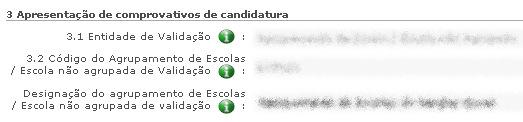 Imagem 10 Código do Agrupamento de Escolas/Escola não Agrupada de provimento Se indicou no campo 2.