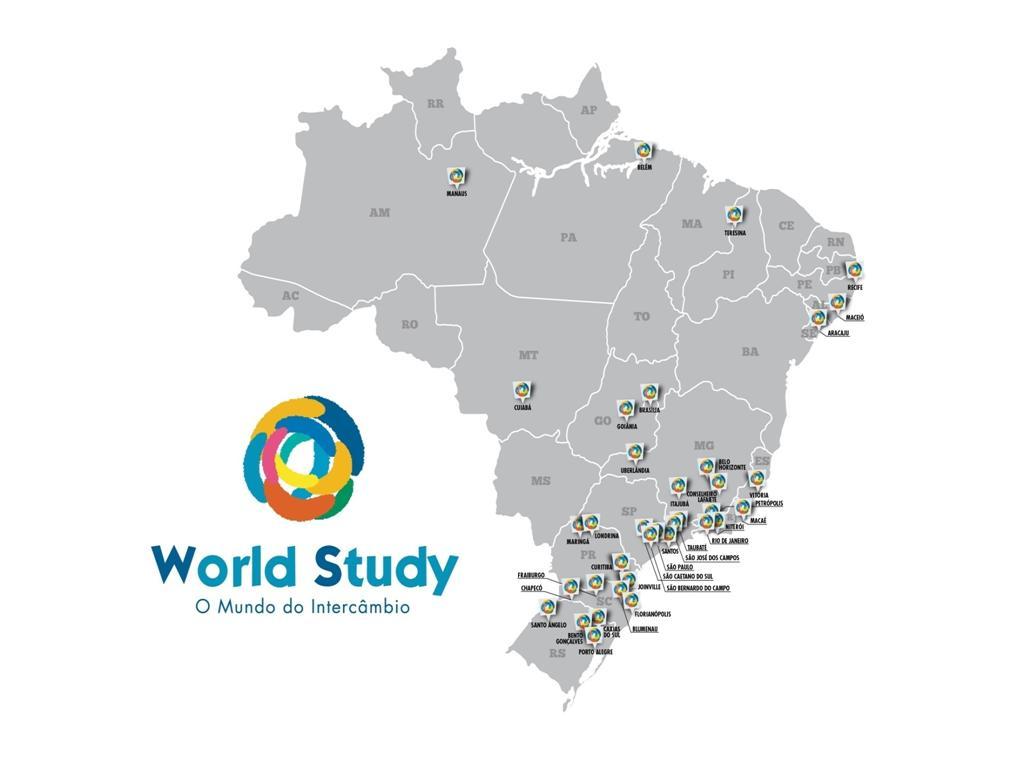 Quem somos Empresa de intercâmbio com mais de 20 anos de experiência no mercado; Mais de 40 escritórios em todo o Brasil; Bases no exterior: Estados Unidos,