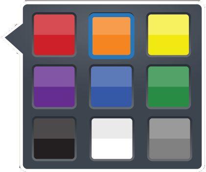 Dica: Use a ferramenta de seleção de cor para escolher a cor do carimbo. Adiciona a anotação de texto na cor atualmente selecionada.
