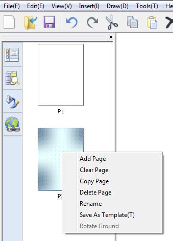 Intert(I), Blank Page(P) ou, se preferir, clique no ícone na barra lateral, como