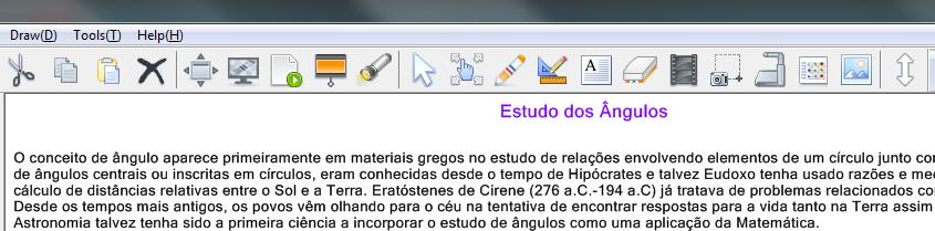 Manual Software Dual Touth Board 5 26/ 37 Ajuste o texto conforme desejar. Outra opção para adicionar texto é copiar o texto de algum arquivo ou da Internet e colar.