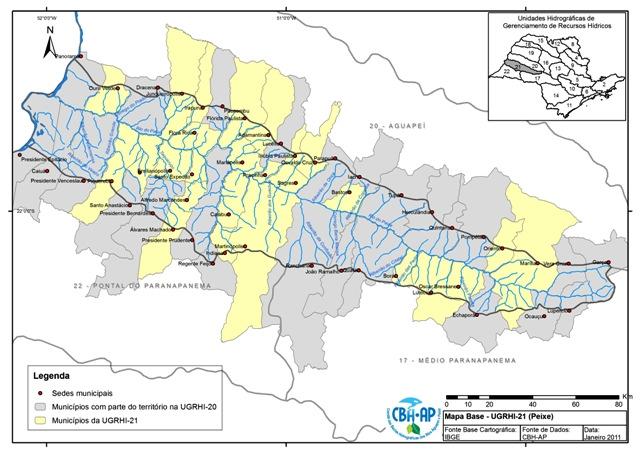 dimensões laterais obtidas, com os perfis longitudinais dos Rios Aguapeí e Peixe. 3.