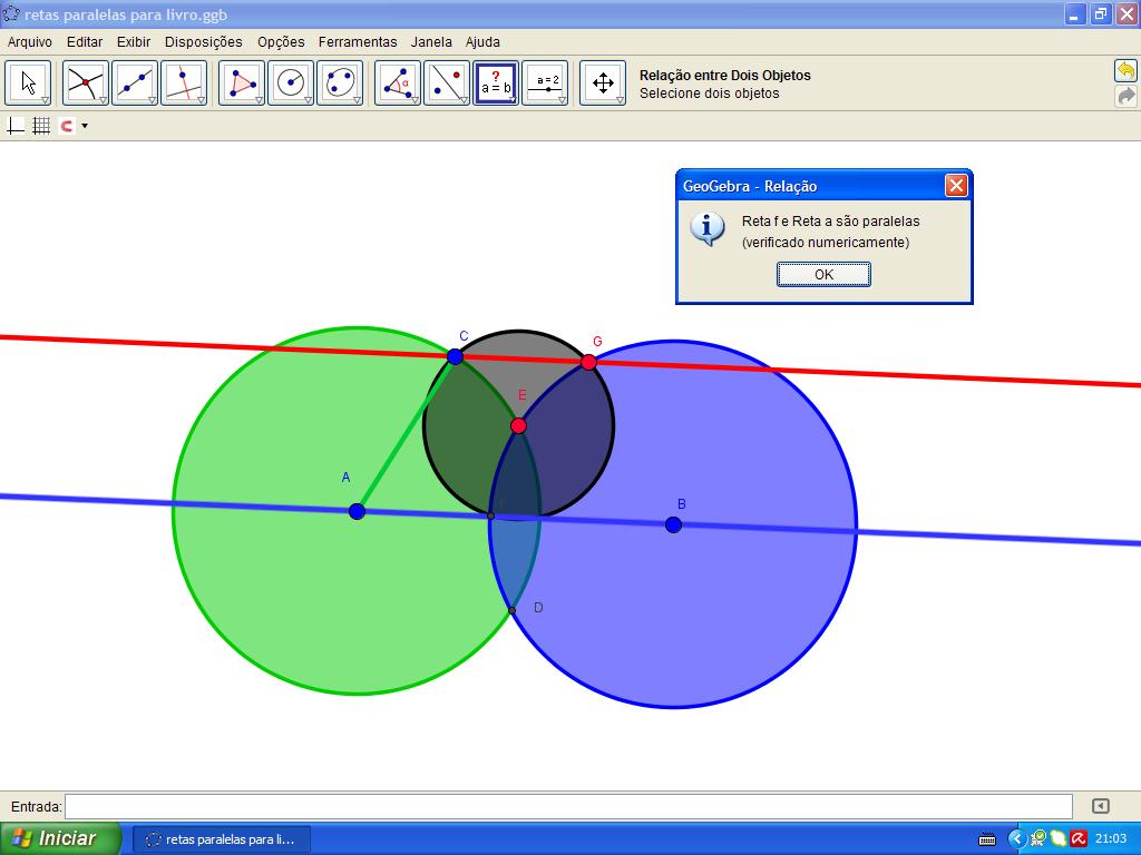 ESTUDO DE TRIGONOMETRIA COM O USO DO SOFTWARE GEOGEBRA Por um ponto situado fora de uma