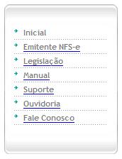 Iniciar: Volta ao início do Menu. Emitir NFS-e: Consultar pelo CNPJ do emitente: Inscrição Municipal, Razão Social e Nome Fantasia.