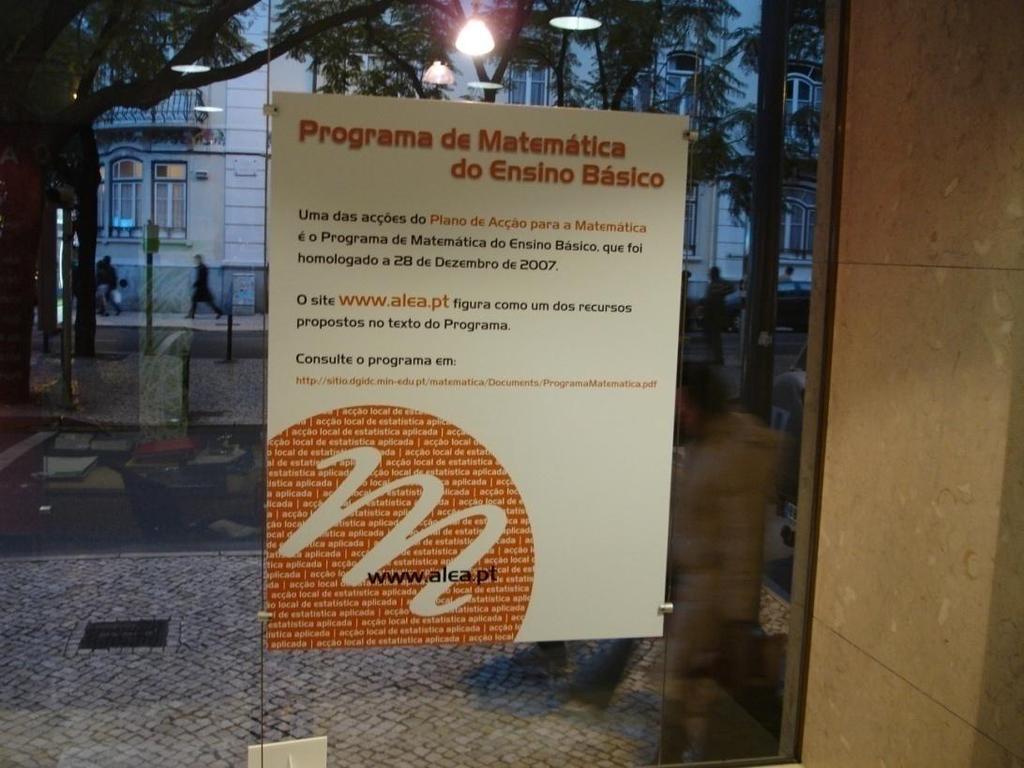 ALEA e programas do EBS O ALEA é um recurso recomendado nos programas de Matemática do Ensino Básico e Secundário! (PMEB - p. 72:) Recursos: sítios da Internet e materiais http://www.alea.