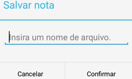 5. Para guardar as notas atuais, toque no ícone de guardar ( ) e introduza um nome de ficheiro. Atente que uma só nota pode conter várias páginas. 6.