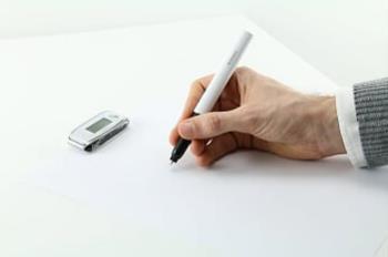 Enquanto escreve, deve ver o ícone da caneta no visor. Sugestões de escrita Segure bem a caneta e escreva normalmente.