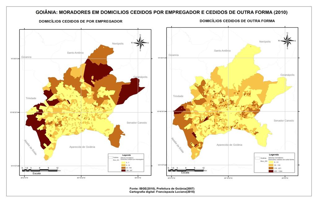 Mapa 6 Goiânia/GO: moradores em domicílios