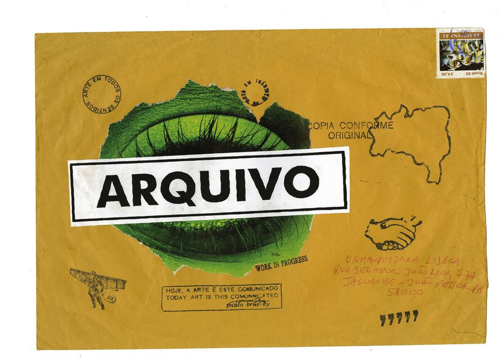 Arquivo, 1983 colagem e carimbo sobre envelope -- 24 x 32