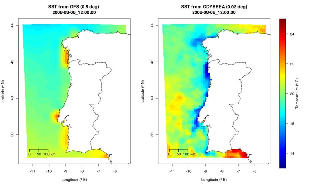 IV. Influência do Upwelling na Eólica Offshore Temperatura Superficial do Mar (ºC) GFS (res. 0.