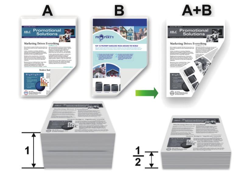 Página inicial > Imprimir > Imprimir a partir do computador (Macintosh) > Imprimir nos dois lados do papel (Macintosh) Imprimir nos dois lados do papel (Macintosh) Selecione o tamanho de papel A4
