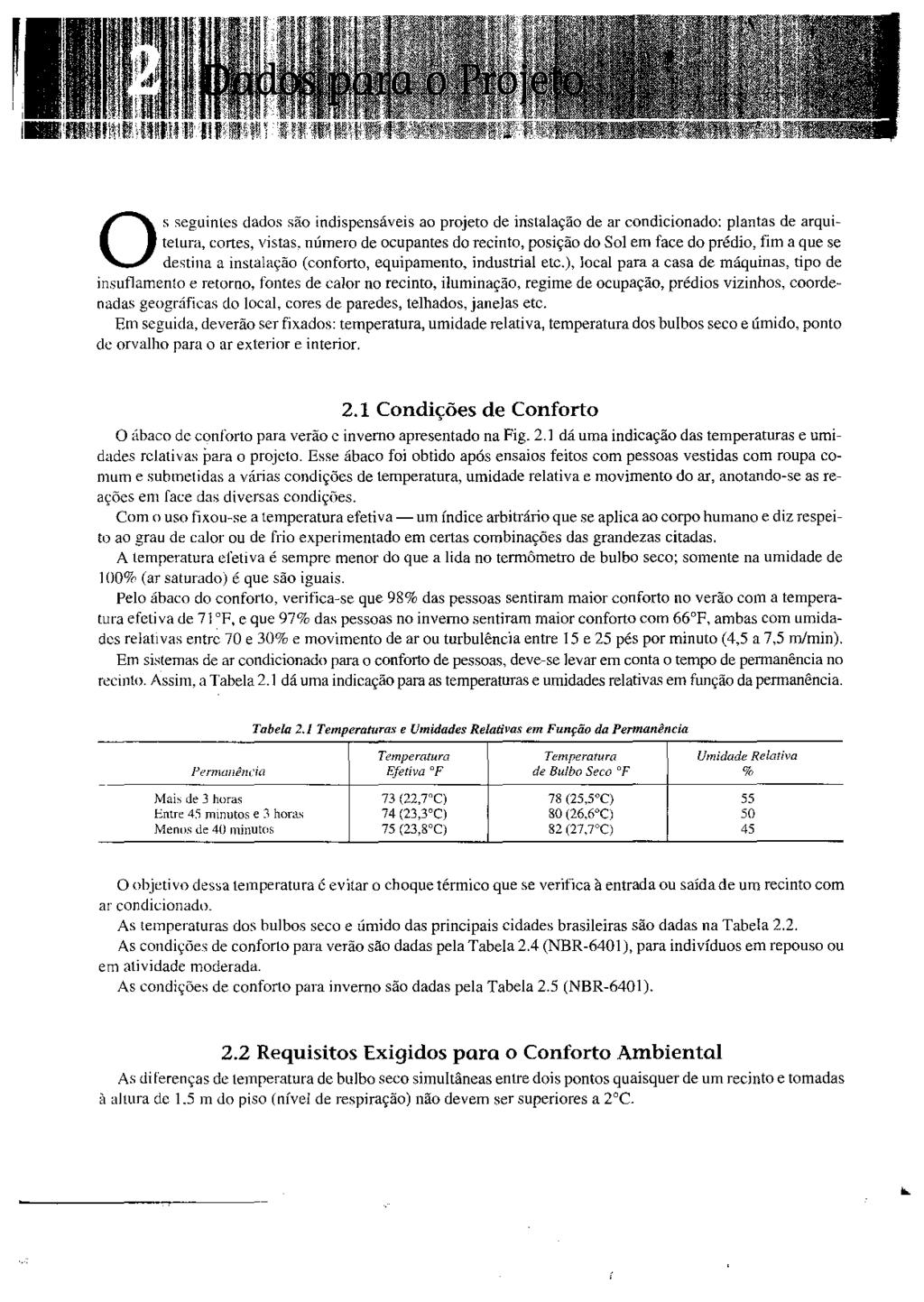 O s seguintes dados são indispensáveis ao projeto de instalação de ar condicionado: plantas de arquitetura, cortes, vistas.