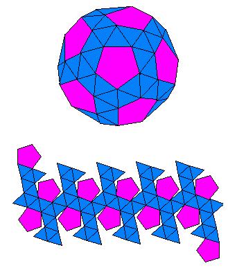 5 3 Cuboctaedro (é a interseção do Cubo como o Octaedro) 9 Icosidodecaedro ou dodecaicosaedro POLIEDROS SEMI-REGULARES EQUIANGULARES COM 2 TIPOS DE