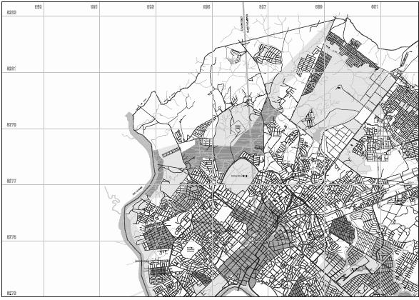 5 geográficas 15 35 5 lat S; 5 1 long W Gr. Conforme Miranda & Amorin (1) Cuiabá possui 3., km² de extensão territorial.