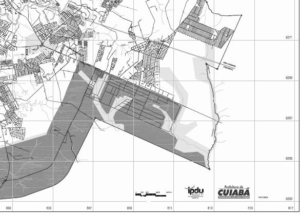 pouco movimento de veículos) e o Bairro do Coxipó, mais especificamente no campus da Universidade Federal de Mato Grosso- UFMT onde predomina arborização de grande porte (altura média até 1