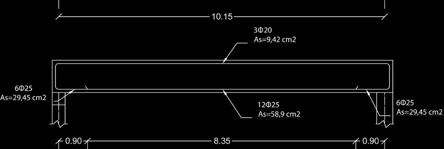 Figura 7.2 Pormenorização da armadura longitudinal A solução apresentada na Figura 7.2 representa apenas uma esquematização básica da solução a adoptar.
