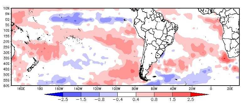 No mês de agosto as temperaturas mínimas variaram entre 7,4 C em São José dos Ausentes e 13,4 C em São Luiz Gonzaga enquanto as máximas variaram entre 16,1 C no Chuí e 24,4 C em Iraí.