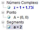 z = = = Agora, calculamos o valor do argumeto pricipal θ: => θ = Utilizado o software GeoGebra: a iterface do GeoGebra, iserir o Campo de Etrada o úmero complexo z = 1+ 3i Marcar a origem do sistema