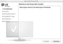 52 GUIAS SOBRE COMO USAR AS FUNÇÕES DO PRODUTO (MAC) Screen Split (software Screen Split do monitor) - Prioridade de instalação