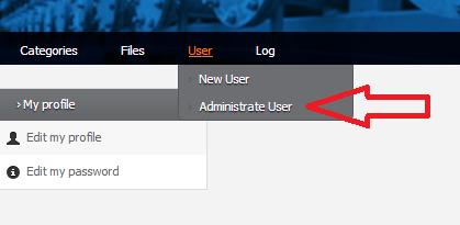 Editar Usuário Para editar um usuário já cadastrado sobreponha o mouse no menu Users