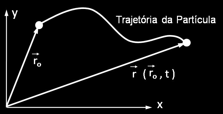 r r 0, t) é a posição no tempo t da partícula que estava em r 0 no tempo t 0.