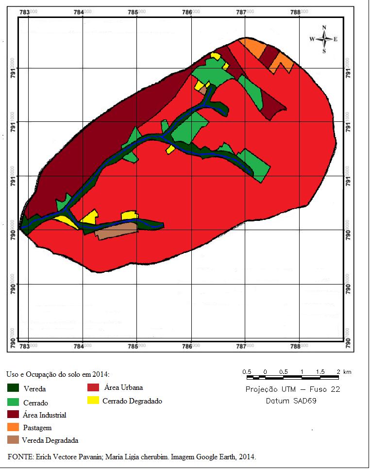 representativo da dinâmica atual de uso e ocupação do solo da Bacia Hidrográfica do Córrego do Liso (Figura 3).