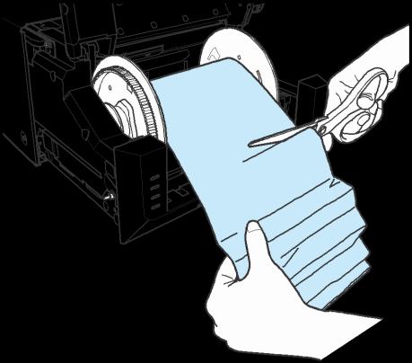 3 Execute a ação correspondente ao erro. A impressora está atolada com papel (ver esta página), A fita está presa na impressora (ver P.22), A impressora parou com o papel cortado parcialmente (ver P.
