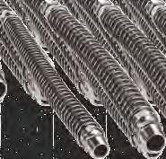 LINHA ESPECIAL DE TUBOS METÁLICOS FLEXÍVEIS Materiais: Aço Inox, Latão ou Aço Carbono Tubo Metálico Flexível com Reforço Total ou Parcial de Mola Tubo Metálico Flexível