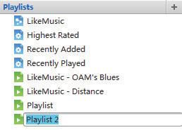 Como alternativa, Crie uma playlist. Adicione as músicas selecionadas à playlist. 1 Em Playlists, clique em para criar uma playlist.» Uma nova playlist é criada.